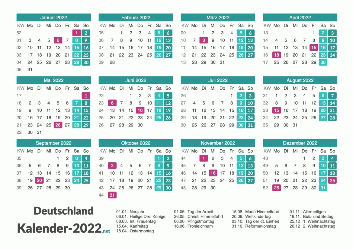 Kalender 2022 Kalender 2022 Deutschland Images